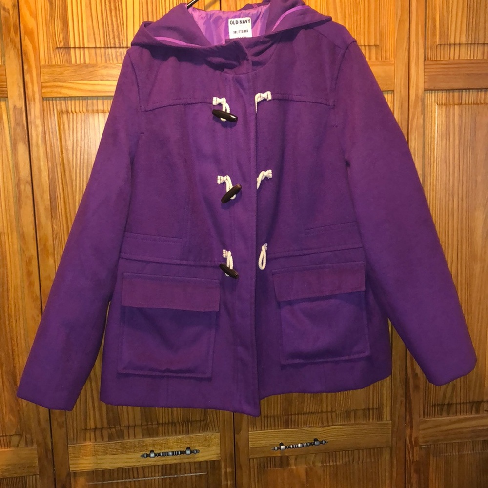 Old Navy Women's Purple Pea Coat